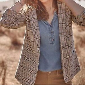 NWT J.Jill Plaid Blazer, XL Tall